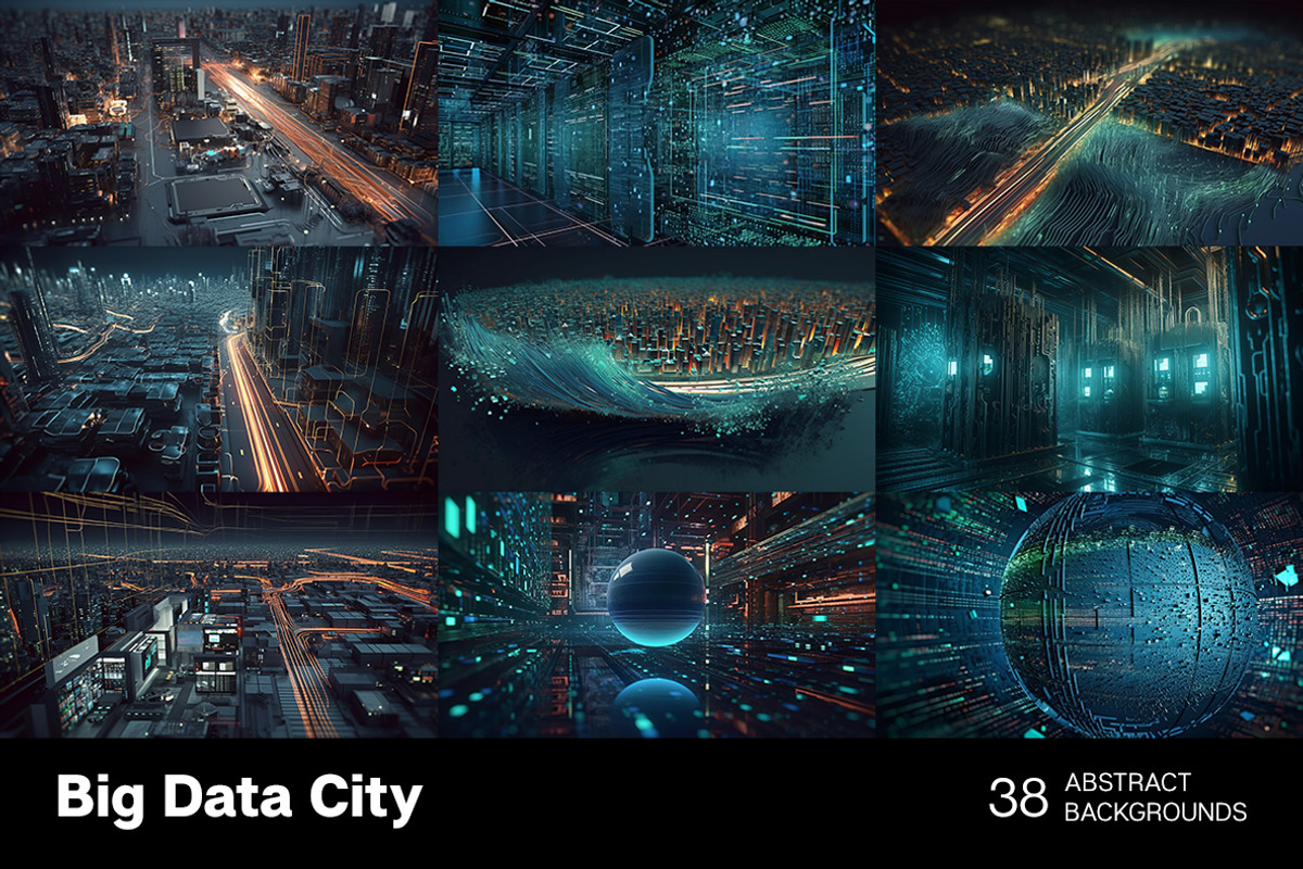 Bid data City - 38 images, a Background Graphic by Handmadefont (Photo 4 of 9)