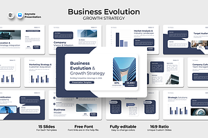 Business Evolution & Growth Strategy, a Presentation Template by QR Design Studio