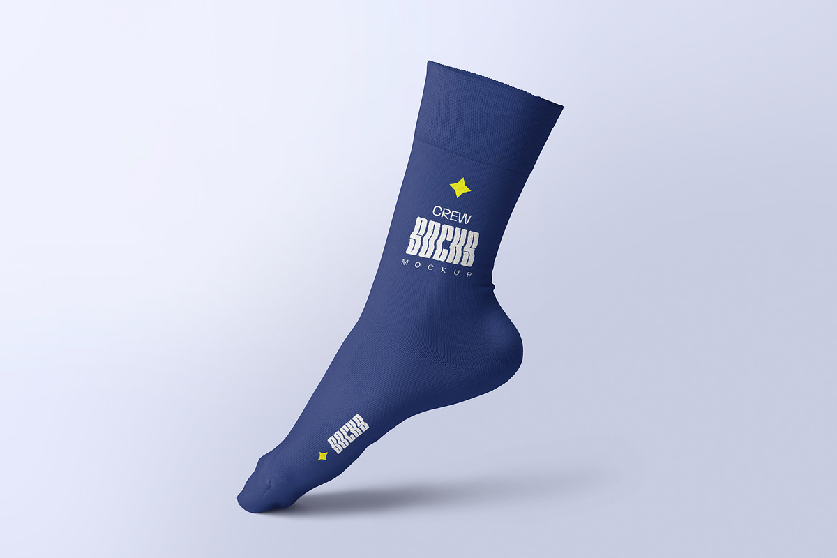 Crew Socks Mockup, a Product Mockup by MockupCraft (Photo 3 of 7)
