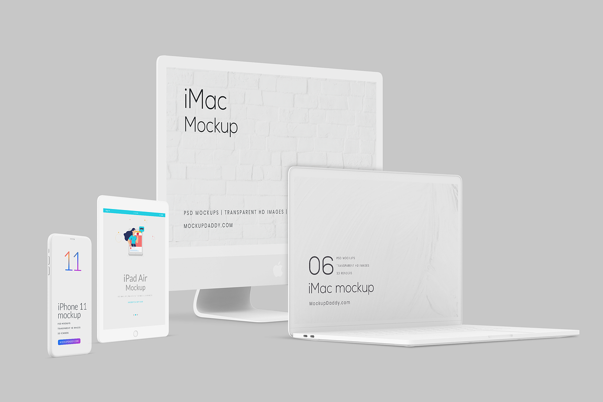 Clay Responsive Devices Mockups, an iPhone Mockup by Mockupdaddy (Photo 31 of 53)