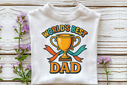 World's Best Dad Sublimation PNG, an Illustration by DreamCafeArt (Thumbnail 4 of 7)