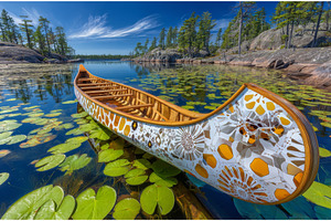 A beautiful long wooden white boat, a Nature Photo by ZinetroN