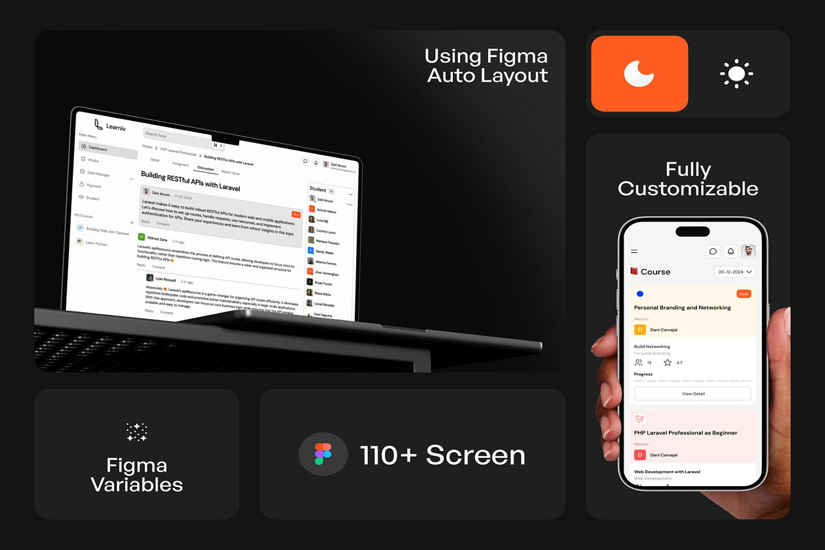 Learniv - Learning Management System, an UI Kit Template by Creative Perspective (Photo 2 of 7)