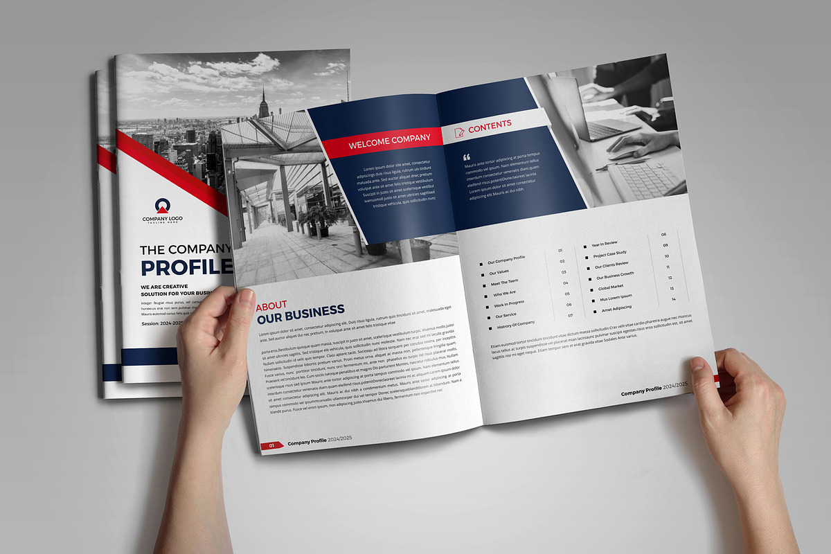 Company Profile Template V9, a Brochure Template by JanySultana (Photo 2 of 14)