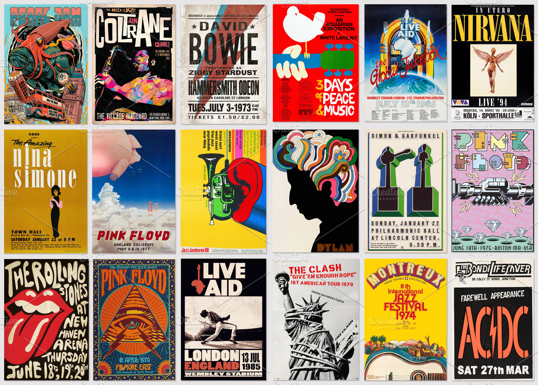 Vintage music concert posters, an Arts & Entertainment Photo by BOOCYS