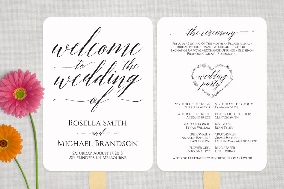 Wedding Program Fan SHR381, an Invitation Template by Shafura_Wedding (Photo 3 of 5)
