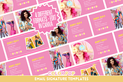 Colorful Email Signature Templates, an Email Template by SunshineStudioBoutique (Thumbnail 1 of 9)