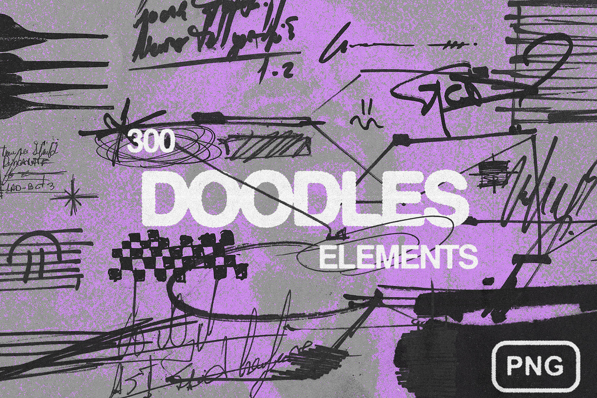 Doodles elements Pack, a Texture Illustration by Design syndrome (Photo 1 of 8)