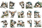 Spring Peeking Animal Clipart, an Illustration by OK Design (Thumbnail 3 of 6)