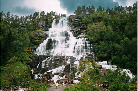 Voss, Hordaland, Norway. Waterfall, a Nature Photo by Our Amazing World