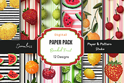 Beaded Summer Fruit Seamless, a Pattern Graphic by Paper & Pattern Studio (Thumbnail 1 of 9)