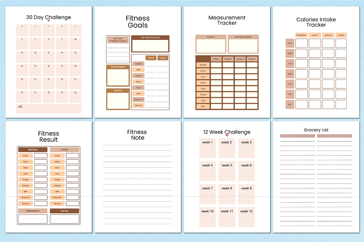 2026 Fitness & Meal Planner For KDP preview 4