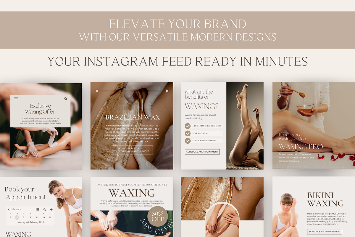 Waxing Instagram Templates, a Social Media Template by Design Lush Studio (Photo 3 of 8)