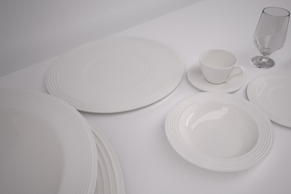 Contemporary Dinnerware, an Object 3D Model by kjpargeterimages (Photo 3 of 7)