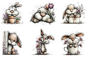 Peeking Easter Bunny Clipart, an Illustration by Dream Creation (Thumbnail 2 of 7)
