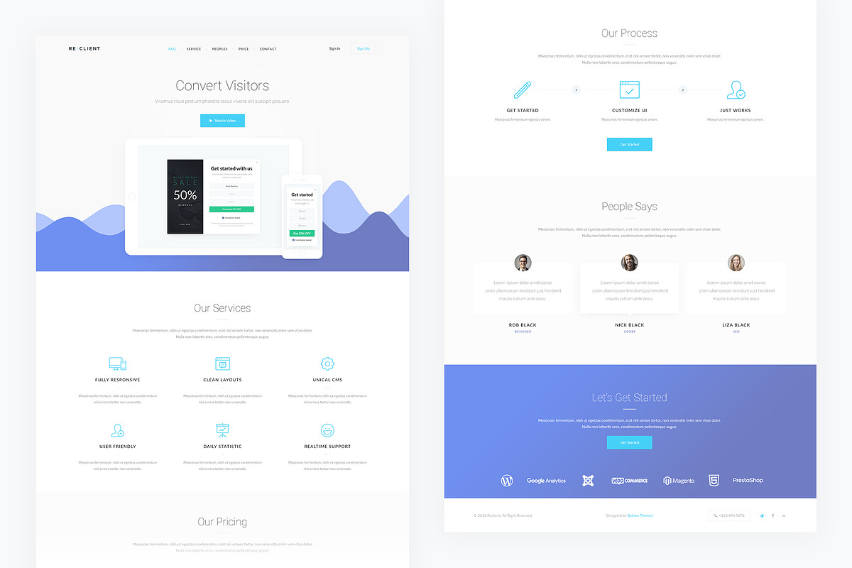 Reclient — Service PSD Template, an App Template by artemmashirov (Photo 1 of 3)