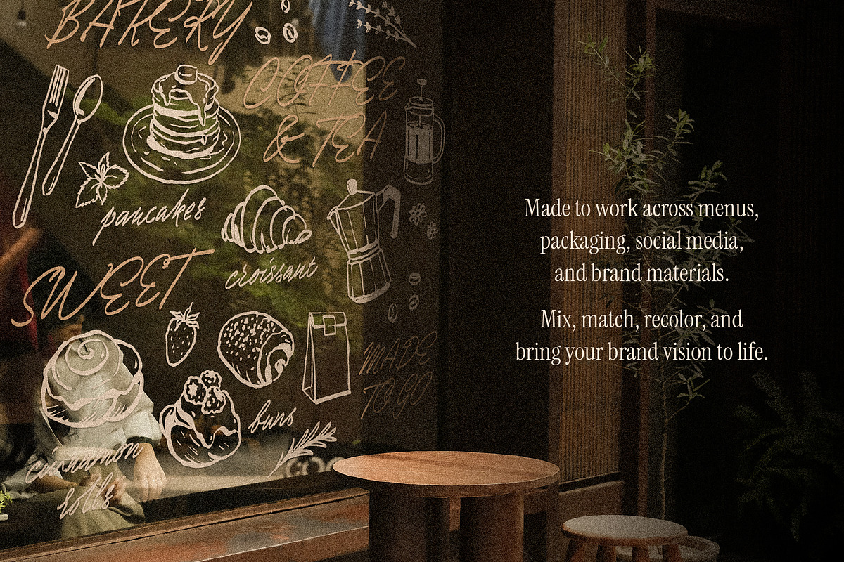 Cafe Branding Illustration Toolkit, a Food Illustration by Wild and Wonder by Ana (Photo 6 of 17)