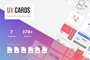 378 UX Cards - Flowchart & Sitemap, a Device Mockup by The UI Shop (Thumbnail 1 of 10)