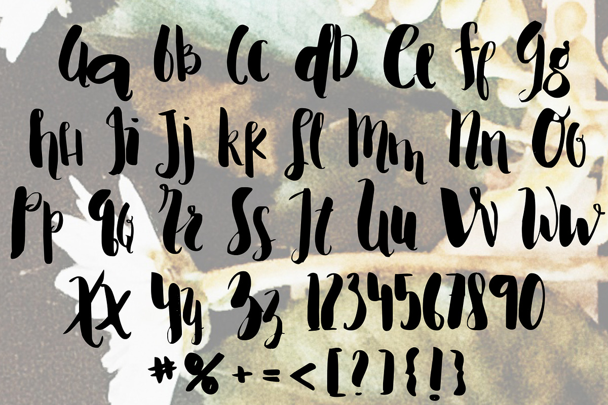 NANCY Brush Lettered Font preview 3
