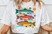 Colorful Fish Ocean Vintage PNG, a Work Illustration by Sublimation Artist (Thumbnail 4 of 9)