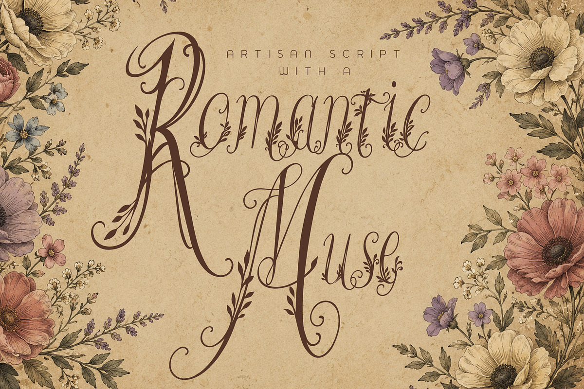 Wanderin Autumn Artisan Floral font, a Script Font by HypeWorksCo (Photo 16 of 28)