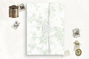 Sage Rose Toile Printable Vellum, a Stationery Template by SilverJoyAtelier (Thumbnail 3 of 3)