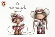 Cute Cowgirl PNG Clipart Bundle, a Person Illustration by Nicolle's Colorful Art (Thumbnail 1 of 6)