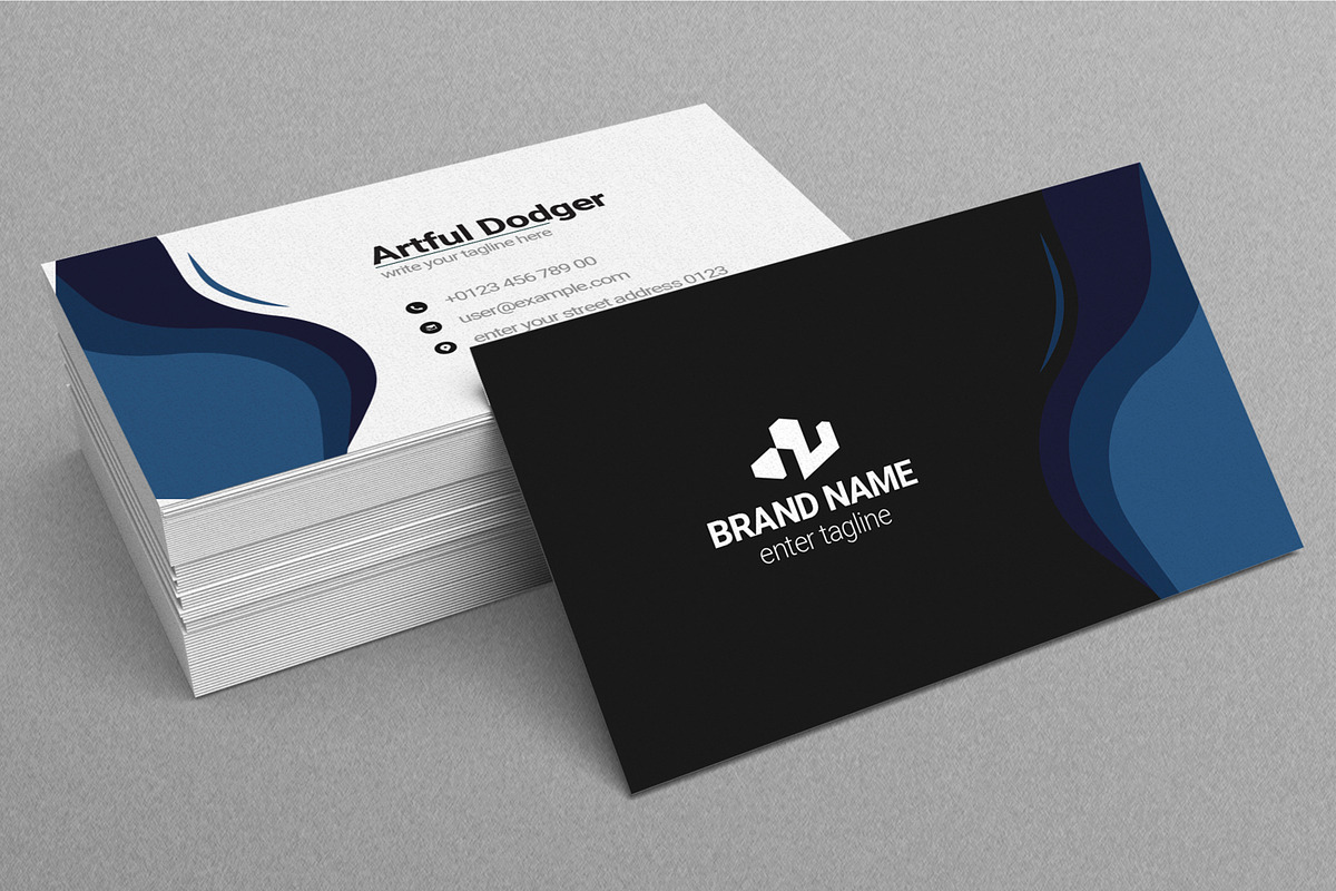 Modern Business Card Design, a Business Card Template by MightyDesign (Photo 2 of 6)