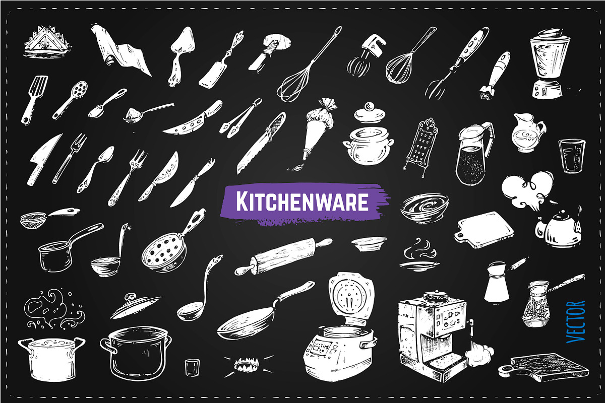 Hand-drawn Cooking and Food Icons, a Decorative Illustration by Margo Miller (Photo 42 of 48)