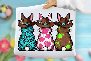 Western Easter Bunny Png, an Illustration by designcity5