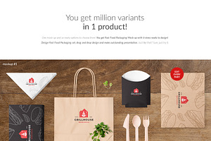 Fast Food Packaging 6xMock-ups