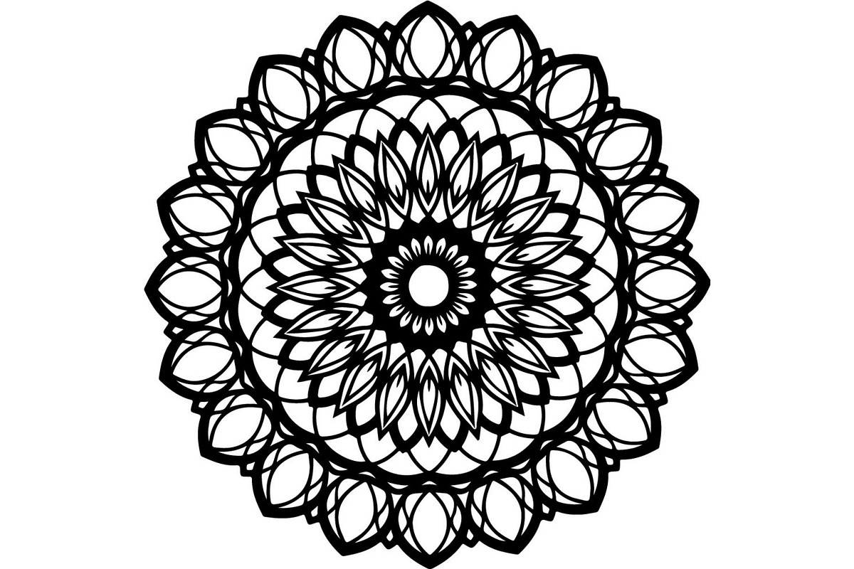 Intricate Black Mandala Circle, a Decorative Illustration by Designer_Momina (Photo 19 of 20)