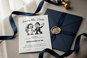 Wedding Invitation Card Mockup, a Product Mockup by Designer Dude