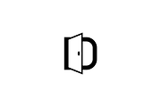 Minimalist Letter D Doors Logo, a Branding & Logo Template by Luxury Logos (Thumbnail 3 of 4)