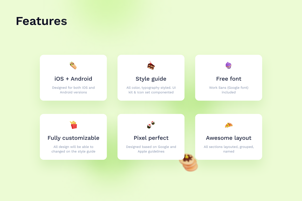 Robin Food-Food delivery app UI kits, an UI Kit Template by ulvinomarov (Photo 2 of 8)