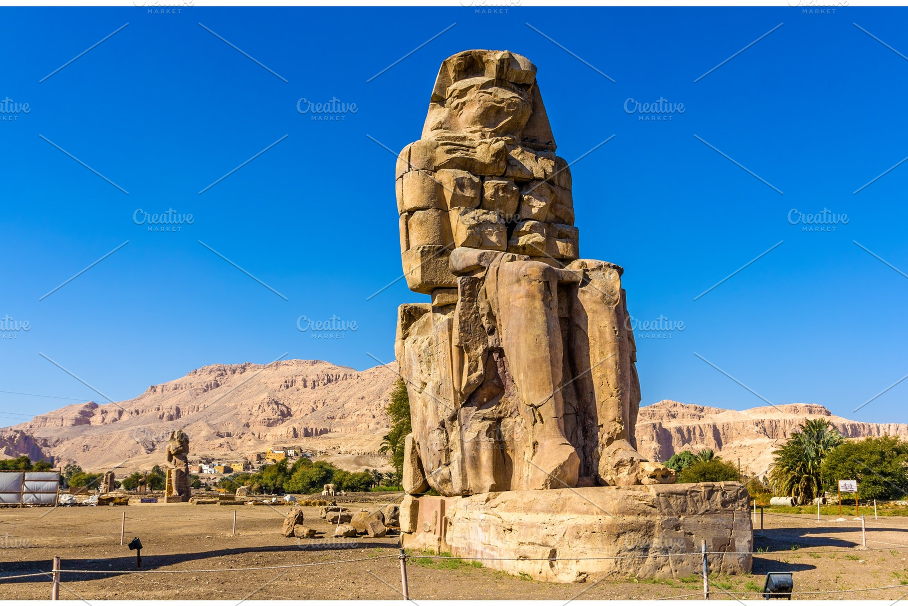 The North Colossus of Memnon near Luxor - Egypt, an Architecture Photo by Leonid Andronov