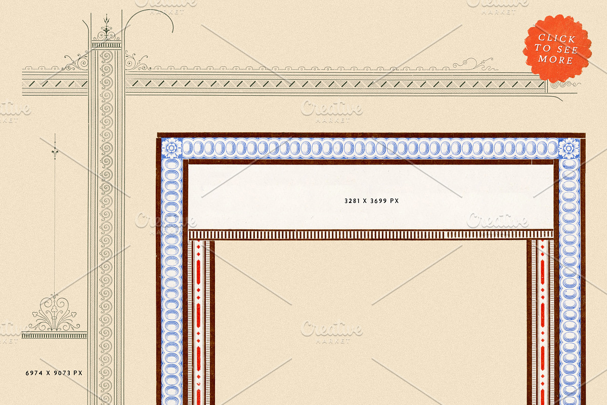 66 Vintage Frames and Borders, a Background Graphic by Century Library (Photo 8 of 12)