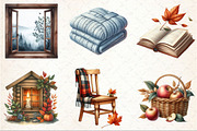 Watercolor Serene Autumn Day Clipart, an Illustration by Rose Art (Thumbnail 3 of 7)
