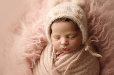A photograph showing the innocence and purity of a newborn baby, a Person Photo by designvectx