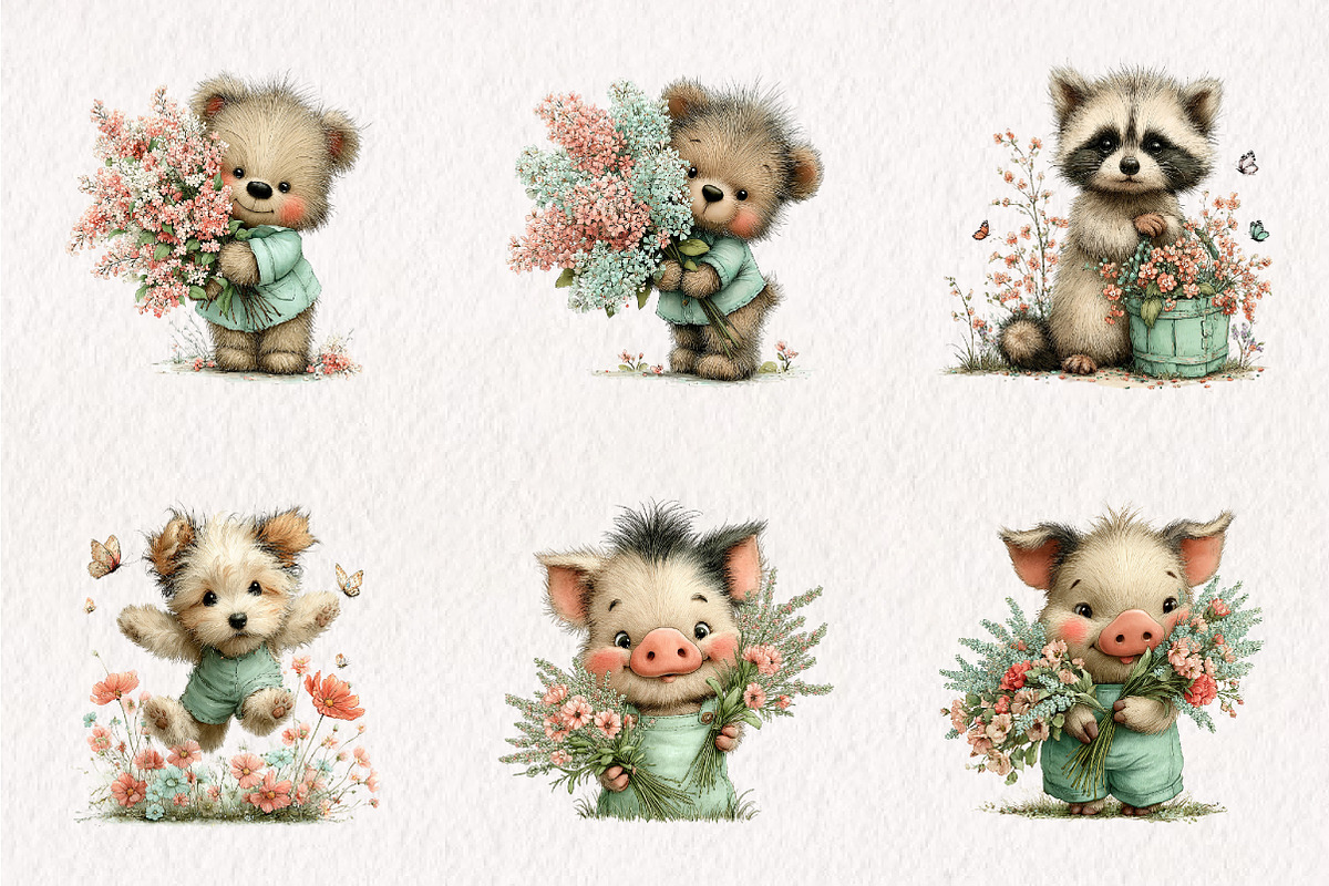 Whimsical Spring Clipart, an Illustration by CreationArt (Photo 5 of 7)