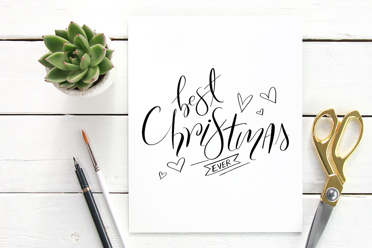 Handlettered Christmas Gift Box, an Illustration by Typography Prime (Photo 7 of 13)