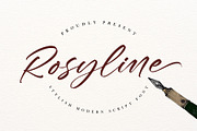 Rosyline - Stylish Script Font, a Script Font by Graha Type (Thumbnail 1 of 8)