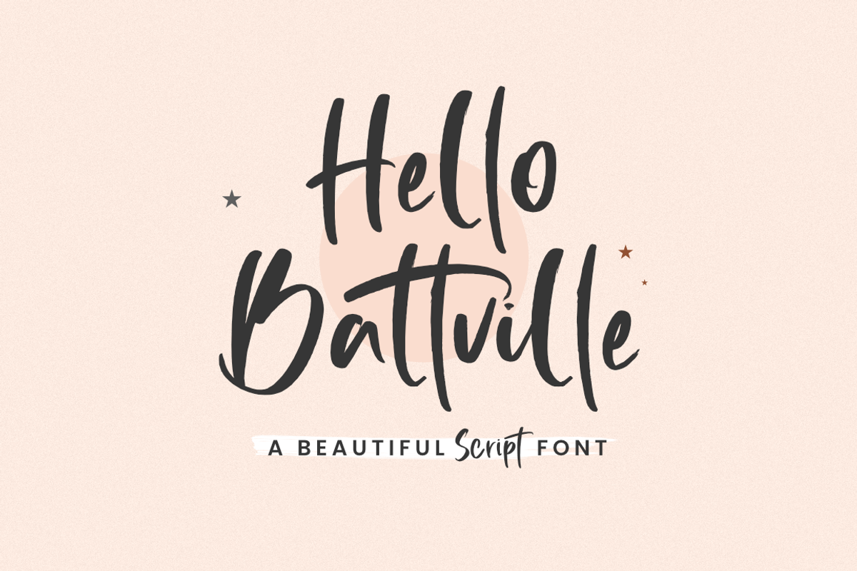 Hello Battville, a Script Font by Silverdav (Photo 1 of 8)