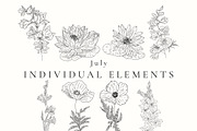 Birth Month Flowers SVG - PNG, a Decorative Illustration by AW Studios (Thumbnail 6 of 11)