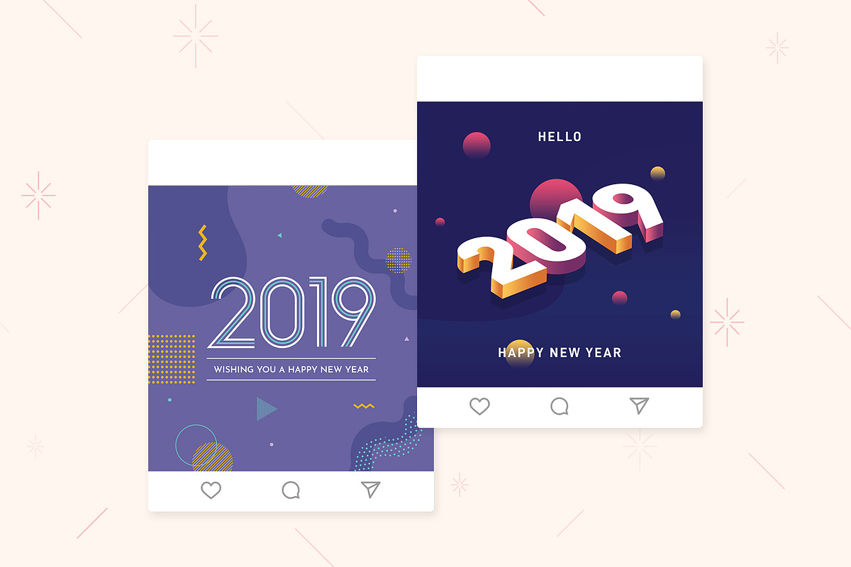 2019 New Year Instagram Bundle, a Social Media Template by muhisya (Photo 3 of 9)