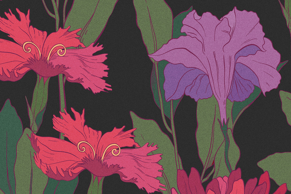 Elegant Botanical Floral Pattern, a Pattern Graphic by likorbut (Photo 11 of 14)