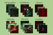 Dark Glamour Social Media Bundle, a Social Media Template by The Flossy Finch (Thumbnail 7 of 13)