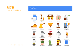 80 Coffee Icons Rich