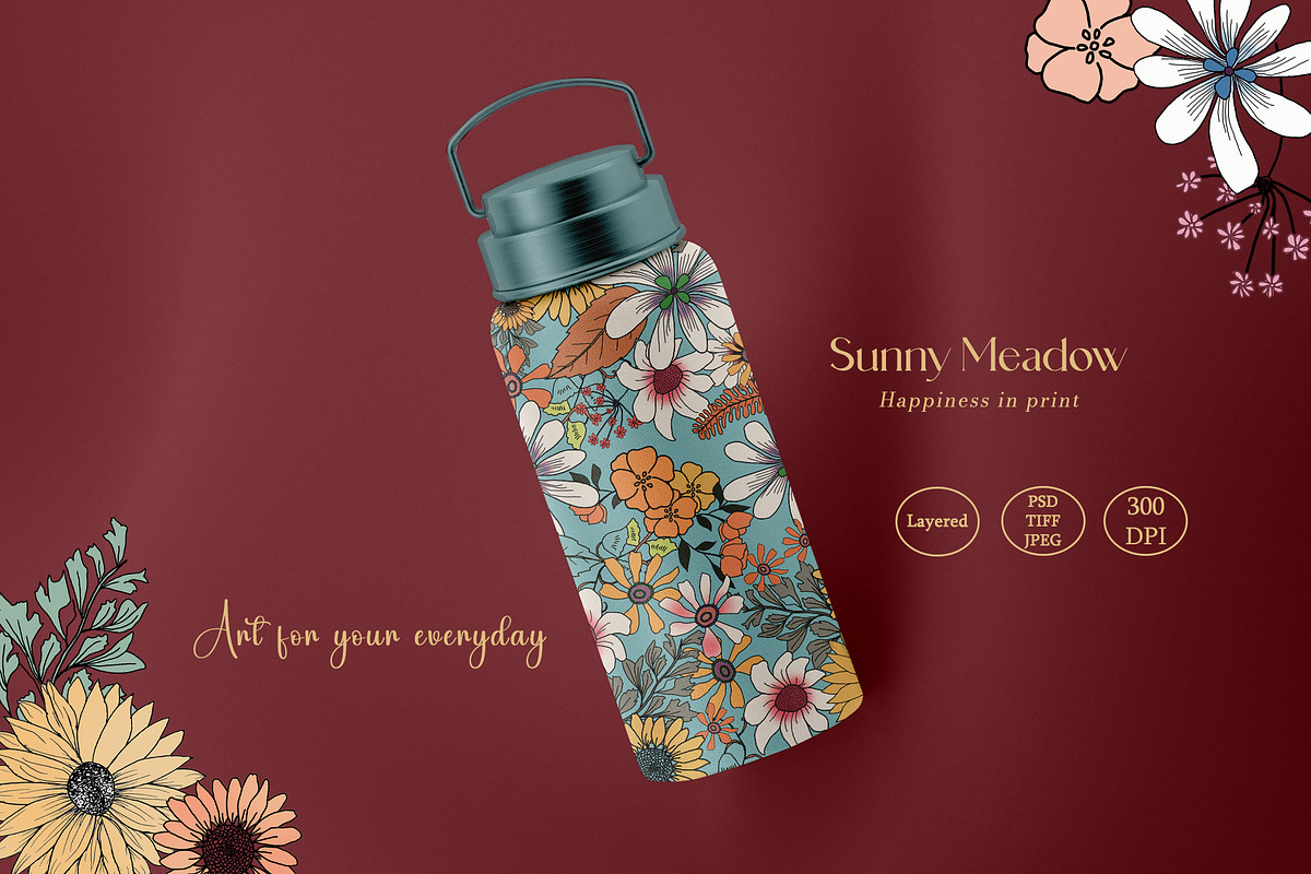 Sunny Meadow Prints & Patterns, a Pattern Graphic by GND ART STUDIO (Photo 3 of 8)