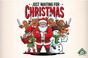 Funny Christmas PNG-Merry Christmas, an Illustration by Craft Nest